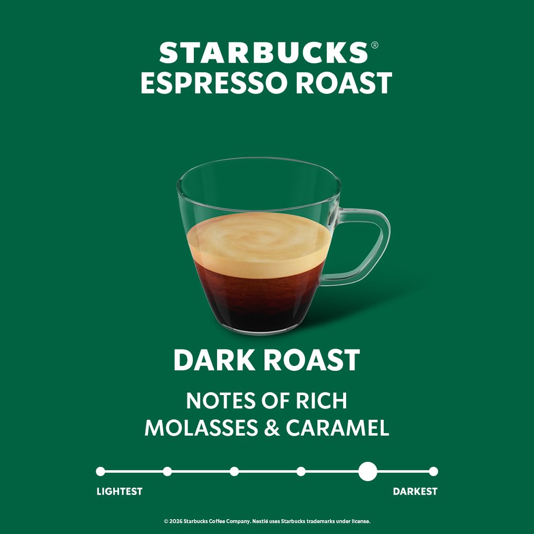 Starbucks by Nespresso Original, Dark Roast Espresso, 50-count