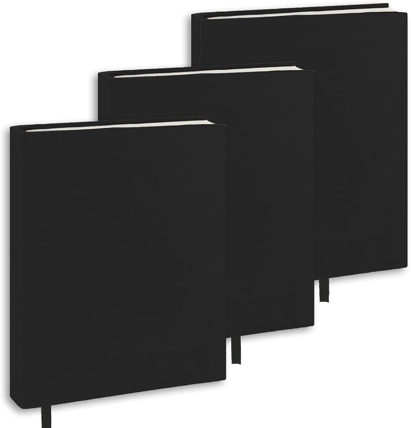 KICNIC Black Book Covers Jumbo, 3 Pack, 9x11 Inch Stretchable Book Sox