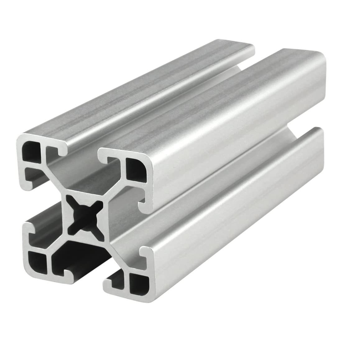 8020, 1515, 15 Series 1.5 Inch x 1.5 Inch T-Slotted Aluminum Extrusion DIY Extruded Linear Slot Bar Rail 80/20 (Ultra Light Smooth, Clear Anodize, 24" Long)
