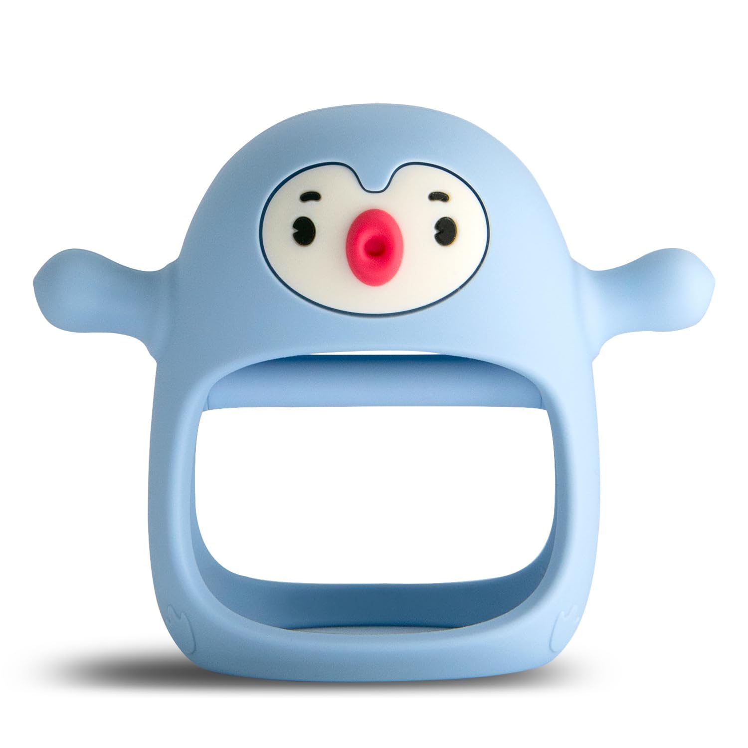 Smily Mia Baby Teething Toys for 0-6Months, Teethers for Babies 3-6Months | Penguin Teether | Hand Teether |Teething Mittens for Teething Relief, Baby Pacifier |Teething Pacifiers for Baby, Light Blue