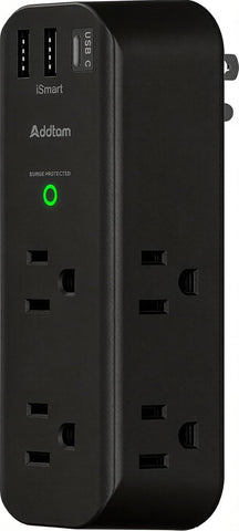 Addtam Surge Protector Outlet Extender with Rotating Plug