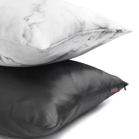 Kitsch Satin Pillowcase with Zipper for Hair & Skin - Softer Than Silk Pillow Cases, Smooth Pillow Cover, Machine Washable, Wrinkle-Free, Cooling Satin Pillow Case - Queen/Standard(19x26) - Charcoal