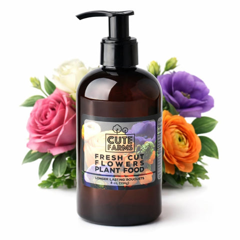 Fresh Cut Flower Food for Longer Lasting Blooms | Gentle Plant Food Concentrate (8 oz. Bottle)