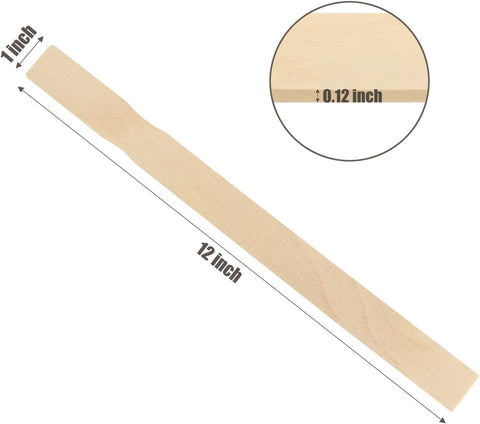 15 Pack Wooden Paint Stir Sticks, Paint Stirrers, 12 Inch Paint Mixing Sticks for Epoxy and Resin, Library and Garden Markers