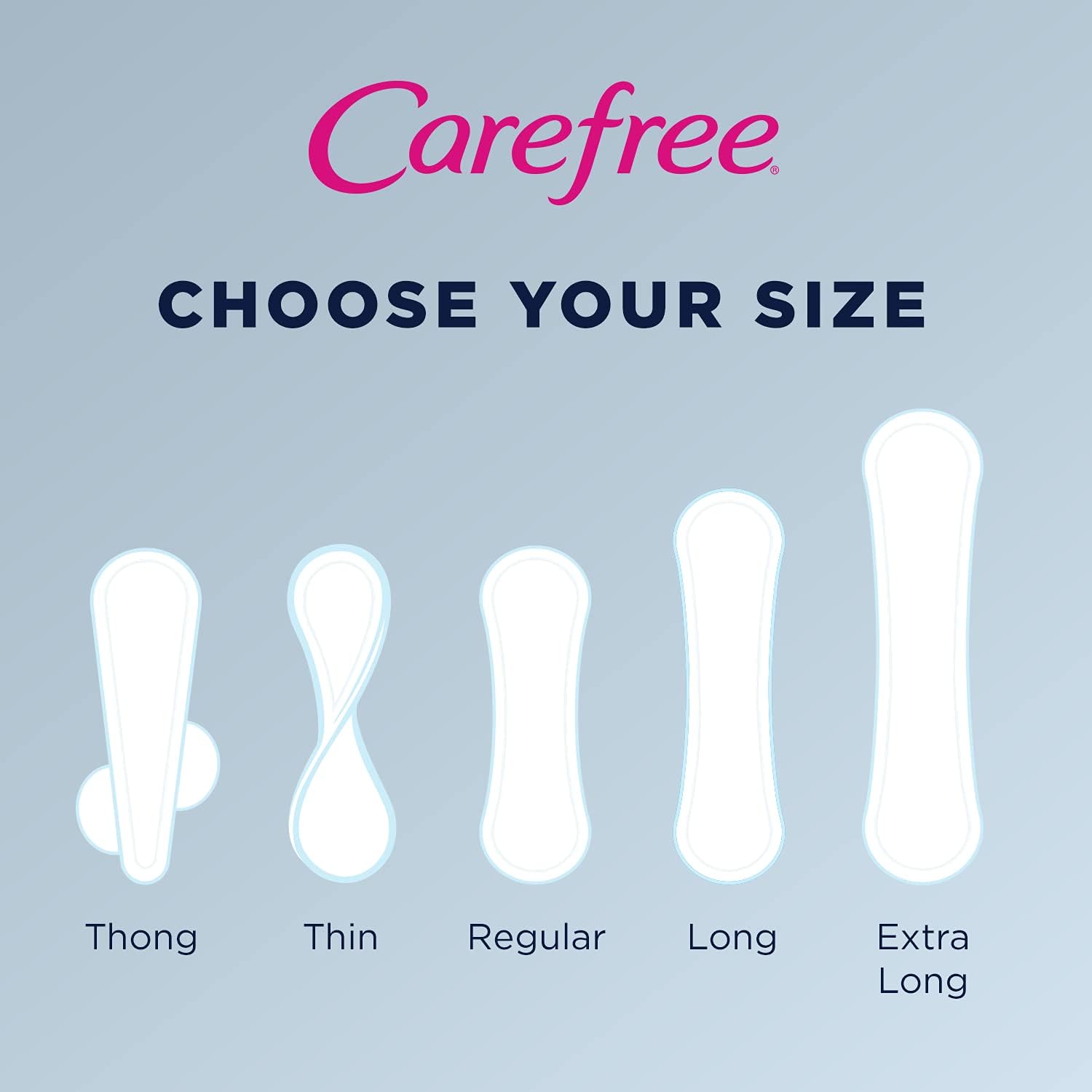 Carefree Panty Liners for Women, Regular, Wrapped, Unscented, 54ct (Pack of 2)