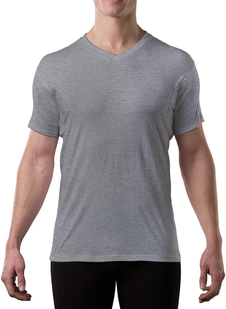Men's Cotton Sweatproof Undershirt, Odor & Sweat Blocking, V-Neck