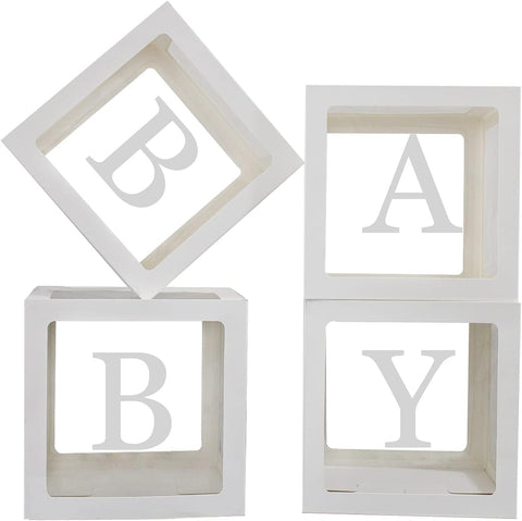 Baby Boxes with Letters for Baby Shower,Baby Shower Gender Reveal Decor