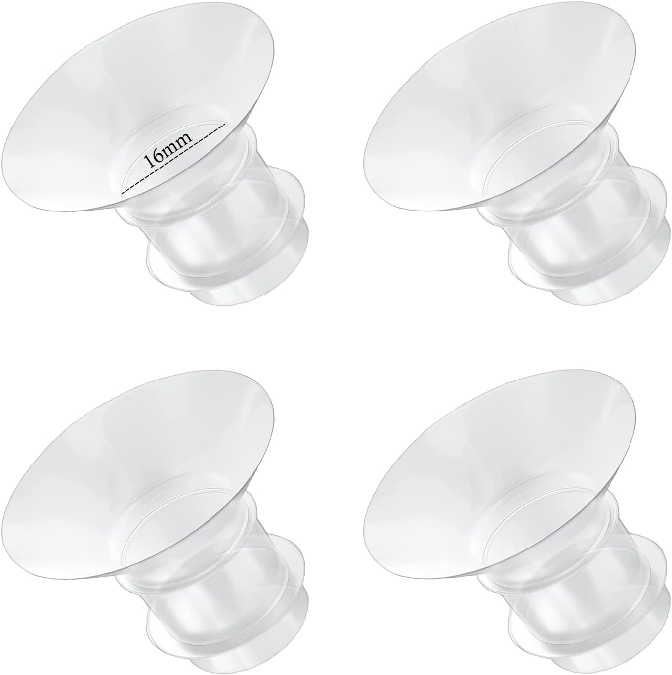 Flange Inserts 16mm for Medela,Spectra 24mm Shields/Flanges,Compatible with Momcozy M9/M5/M6/S12 Pro/S9 Pro Wearable Breast Pump,Reduce 24mm Nipple Tunnel Down to 16mm,4PCS
