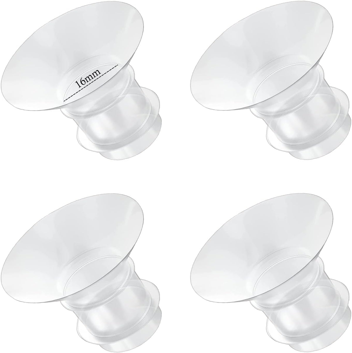 Flange Inserts 16mm for Medela,Spectra 24mm Shields/Flanges,Compatible with Momcozy M9/M5/M6/S12 Pro/S9 Pro Wearable Breast Pump,Reduce 24mm Nipple Tunnel Down to 16mm,4PCS