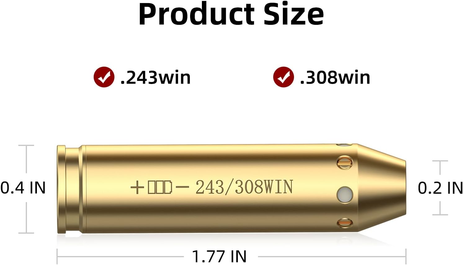 EZshoot Bore Sight Laser 9mm/223 5.56mm/243 308/12-Gauge Red Laser Boresighter with Portable Tin Case and Extra Batteries