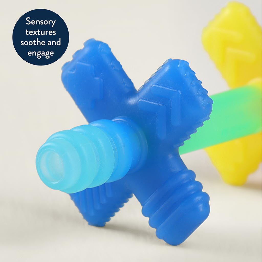 Itzy Ritzy Teensy Soothing Teething Tube, Made with Soft Silicone (Rainbow)