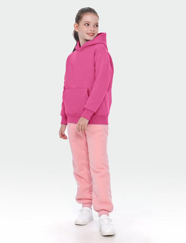 Flygo Kids Sherpa Lined Fleece Hoodie Warm Pullover Sweatshirt Sweater