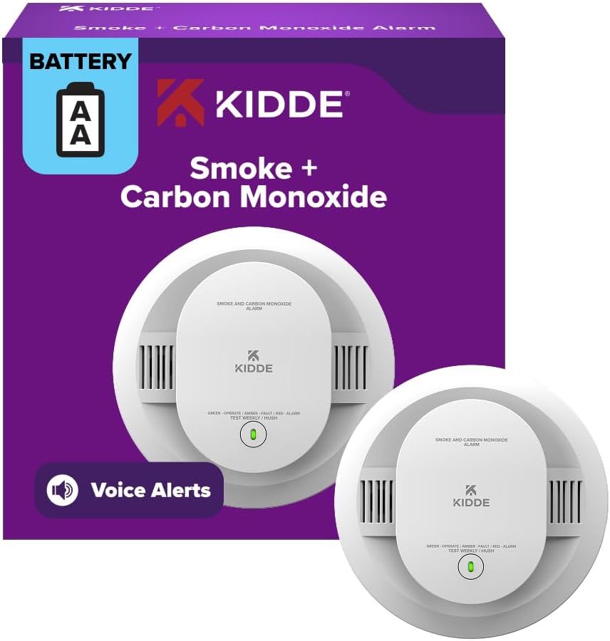 Kidde Smoke & CO Detector, AA Battery-Powered, 30CUDR-V, 1 Pack