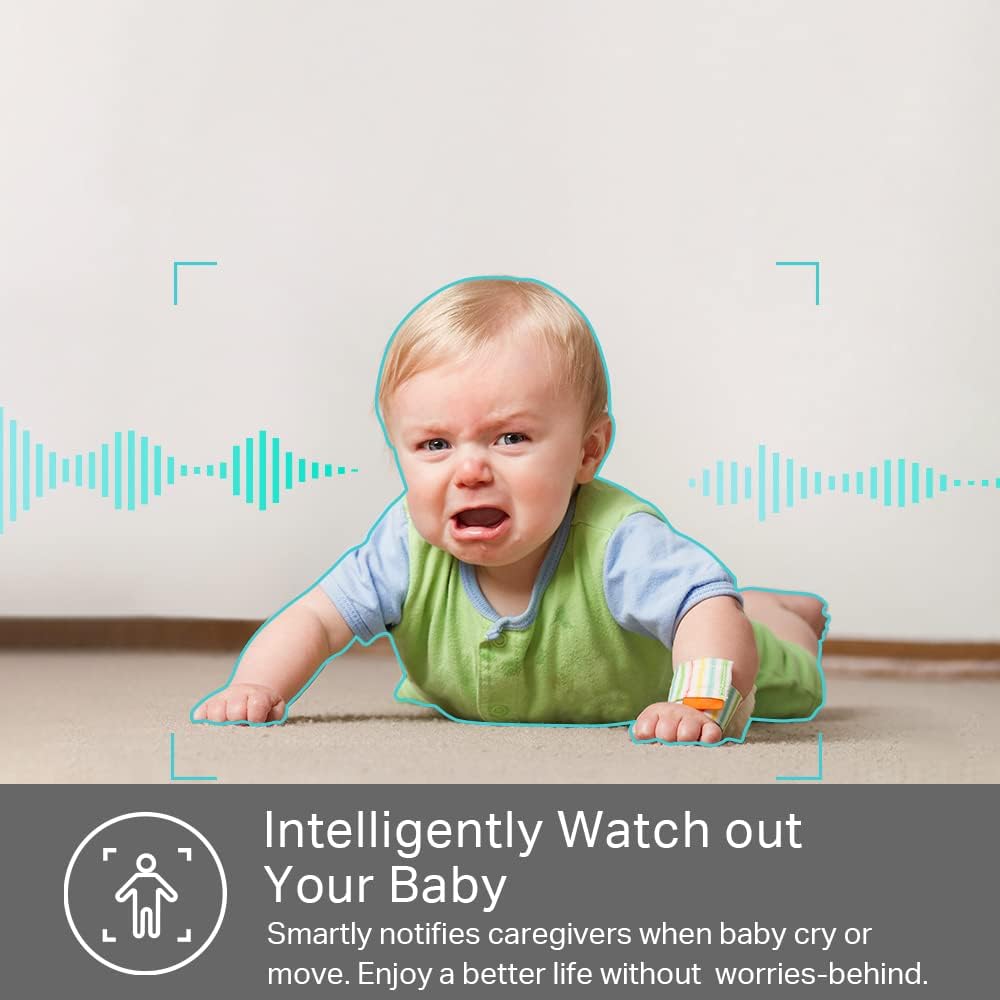 Kasa 2K+ Indoor Wired Security Camera, Baby & Pet Monitor, KC400