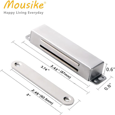 Mousike Magnetic Door Catch Heavy Duty 90lb Door Magnets with Strong Magnetic for Kitchen Cupboard Wardrobe Closet Cabinet Door Drawer Latch