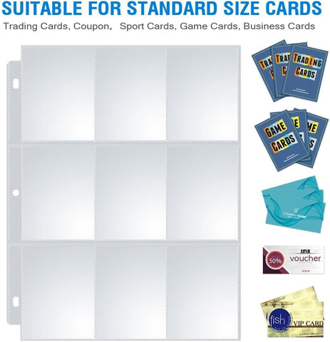 Sooez Trading Card Sleeves for Binder, Double Sided Card Holder, 36 Pack