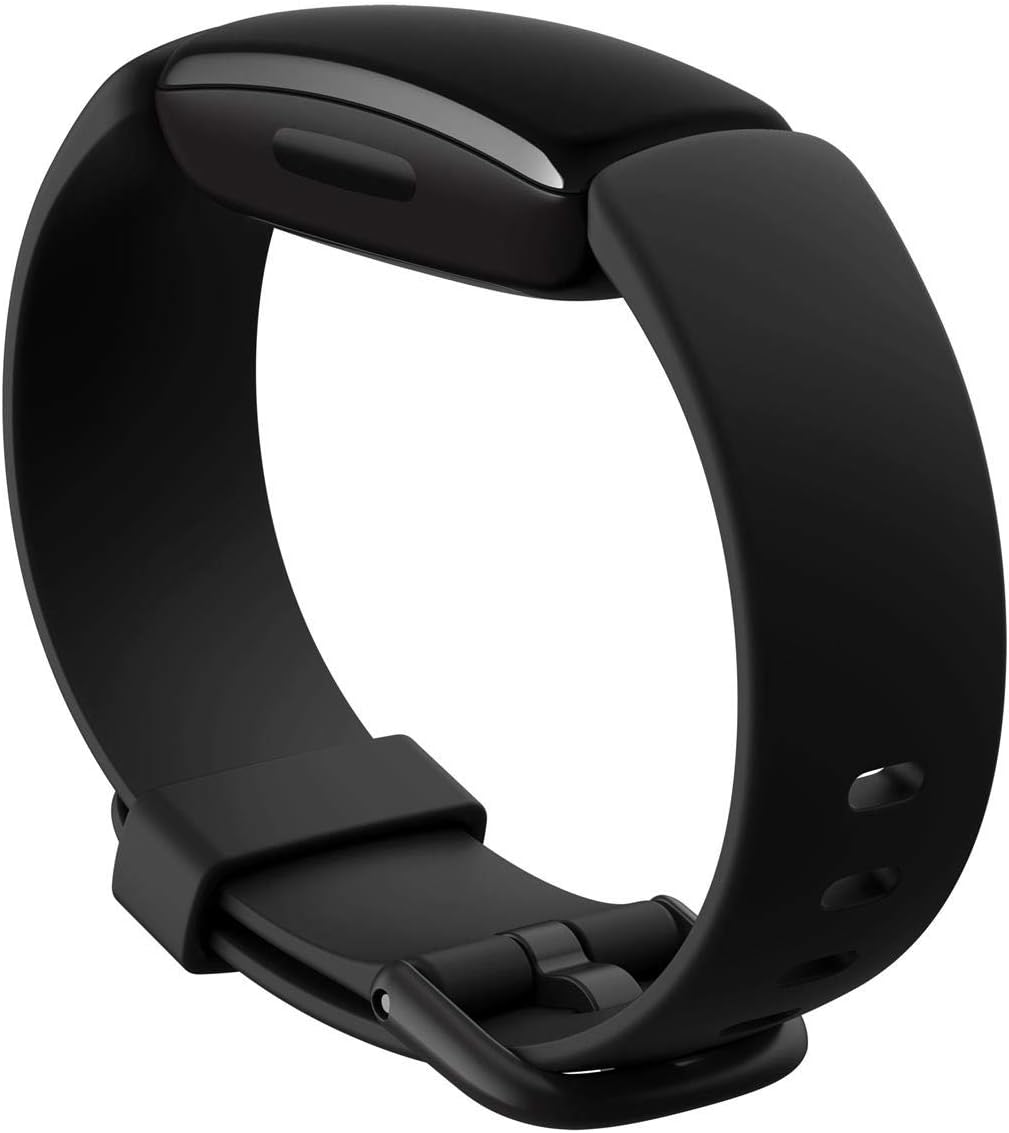 Fitbit Inspire 2 Health & Fitness Tracker with a Free 1-Year Fitbit Premium Trial, 24/7 Heart Rate, Black/Black, One Size (S & L Bands Included)