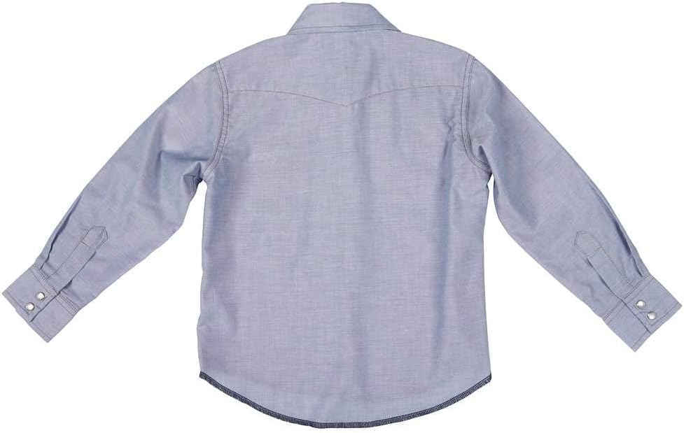 Wrangler Boy's Long Sleeve White Snap Shirt