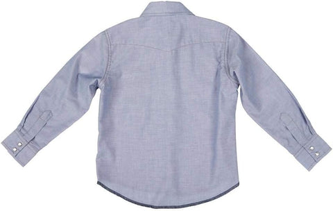 Wrangler Boy's Long Sleeve White Snap Shirt