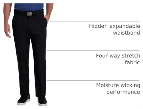 Haggar Men's Classic Fit Cool Right Casual Dress Pant