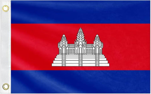 Double Sided Thailand Boat Flag 12x18IN Thais Marine Small Flag Bright Colors Fade Proof Nylon Truck Motorcycle Banner with 2 Brass Grommets Outside