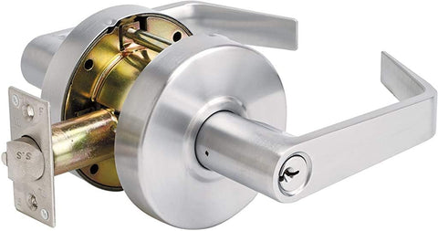 Master Lock Keyed Entry Door Lock, Commercial Grade Chrome Lever SLCHKE26D