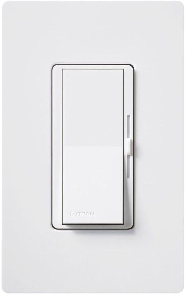 Lutron Diva Electronic Low Voltage Dimmer | 300-Watt, Single-Pole or 3-Way | DVELV-303P-WH, White