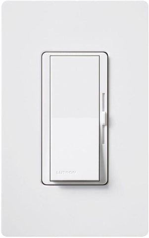 Lutron Diva Electronic Low Voltage Dimmer | 300-Watt, Single-Pole or 3-Way | DVELV-303P-WH, White