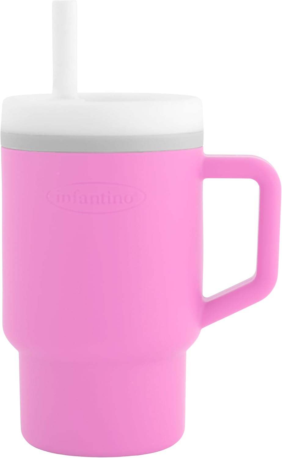Infantino My 1st Tumbler Silicone Sippy Cup, Cotton Candy, Straw Cup, 9oz