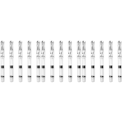 NUOBESTY 15 Pcs Refillable Fountain Brush Pen Type New Writing Water Brush Pen Set Refillable Calligraphy Pens for Beginners Piston Filling Fountain Pen