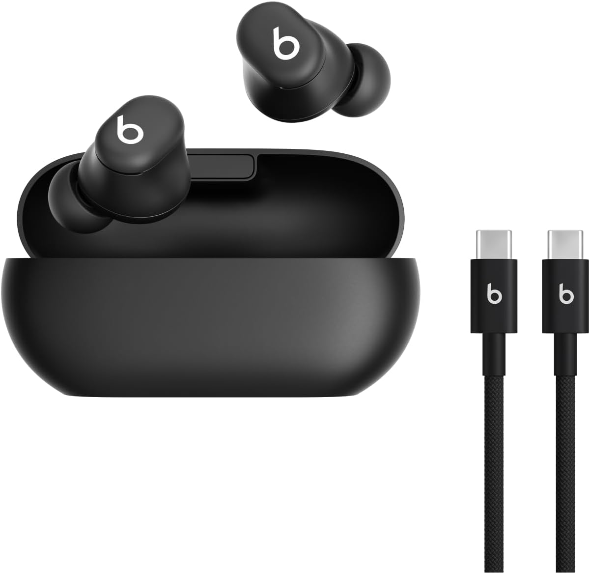 Beats Solo Buds - Wireless Bluetooth Earbuds with USB-C Charging Cables (1.5) - Matte Black