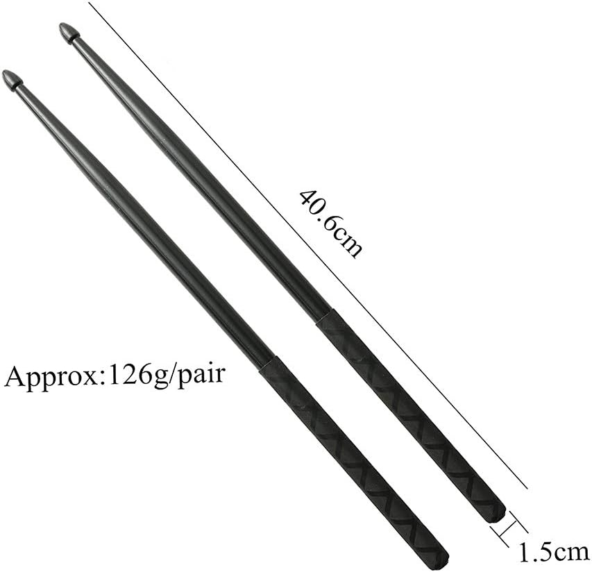Nylon Drum Sticks for Drum Set 5A Drumsticks Plastic with ANTI-SLIP Handles