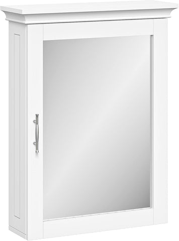 RiverRidge Somerset Bathroom Wall Mount Medicine Cabinet with Mirror, White