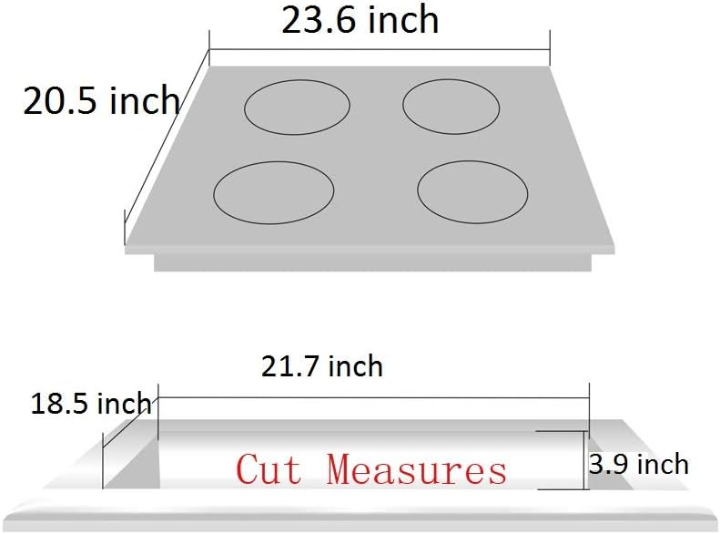 24 Inch Gas Cooktop DT4188A Tempered Glass Built-in Gas Stovetop, 4 High Efficiency Burners LPG/NG Convertible Gas Stove Top Dual Fuel Gas Hob