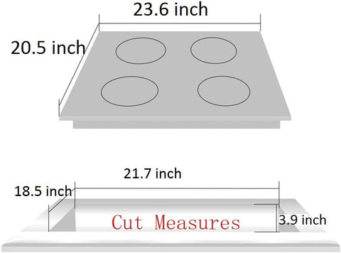 24 Inch Gas Cooktop DT4188A Tempered Glass Built-in Gas Stovetop, 4 High Efficiency Burners LPG/NG Convertible Gas Stove Top Dual Fuel Gas Hob