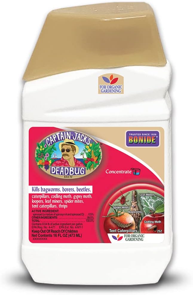 Bonide Captain Jack's Deadbug Brew, 16 oz Concentrate Outdoor Insecticide and Mite Killer for Organic Gardening
