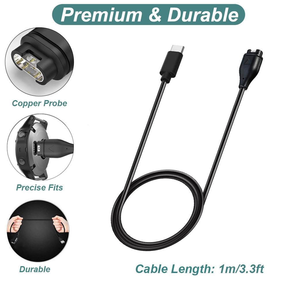 Kissmart Charger Cable for Garmin Watch