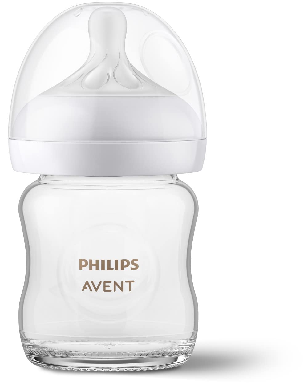 Philips Avent Natural Glass Baby Bottle, Slow Flow, 4 oz, BPA-Free, 1-Pack