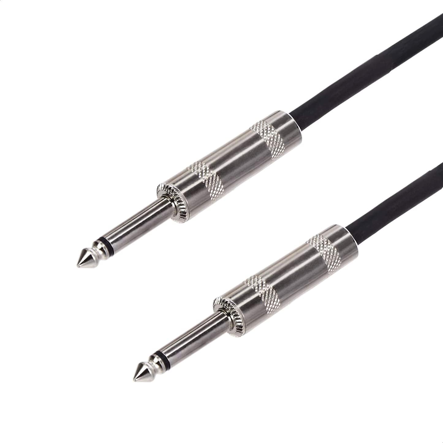 Amazon Basics TS 1/4 Inch Straight Instrument Cable for Electric Guitar, Bass and Keyboard with Anti-Noise Shielding, 10 Foot, Black