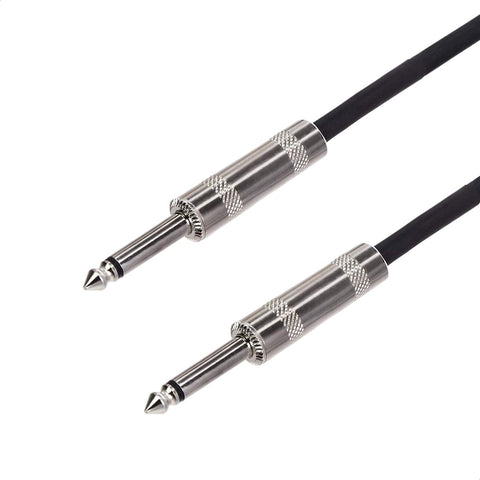Amazon Basics TS 1/4 Inch Straight Instrument Cable for Electric Guitar, Bass and Keyboard with Anti-Noise Shielding, 10 Foot, Black