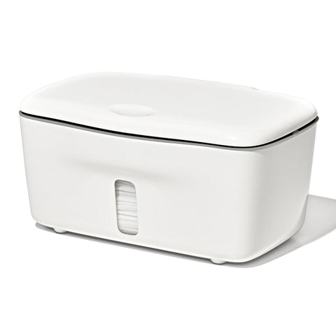 OXO Tot Perfect Pull Baby Wipes Dispenser, Refillable Wipe Holder, Gray