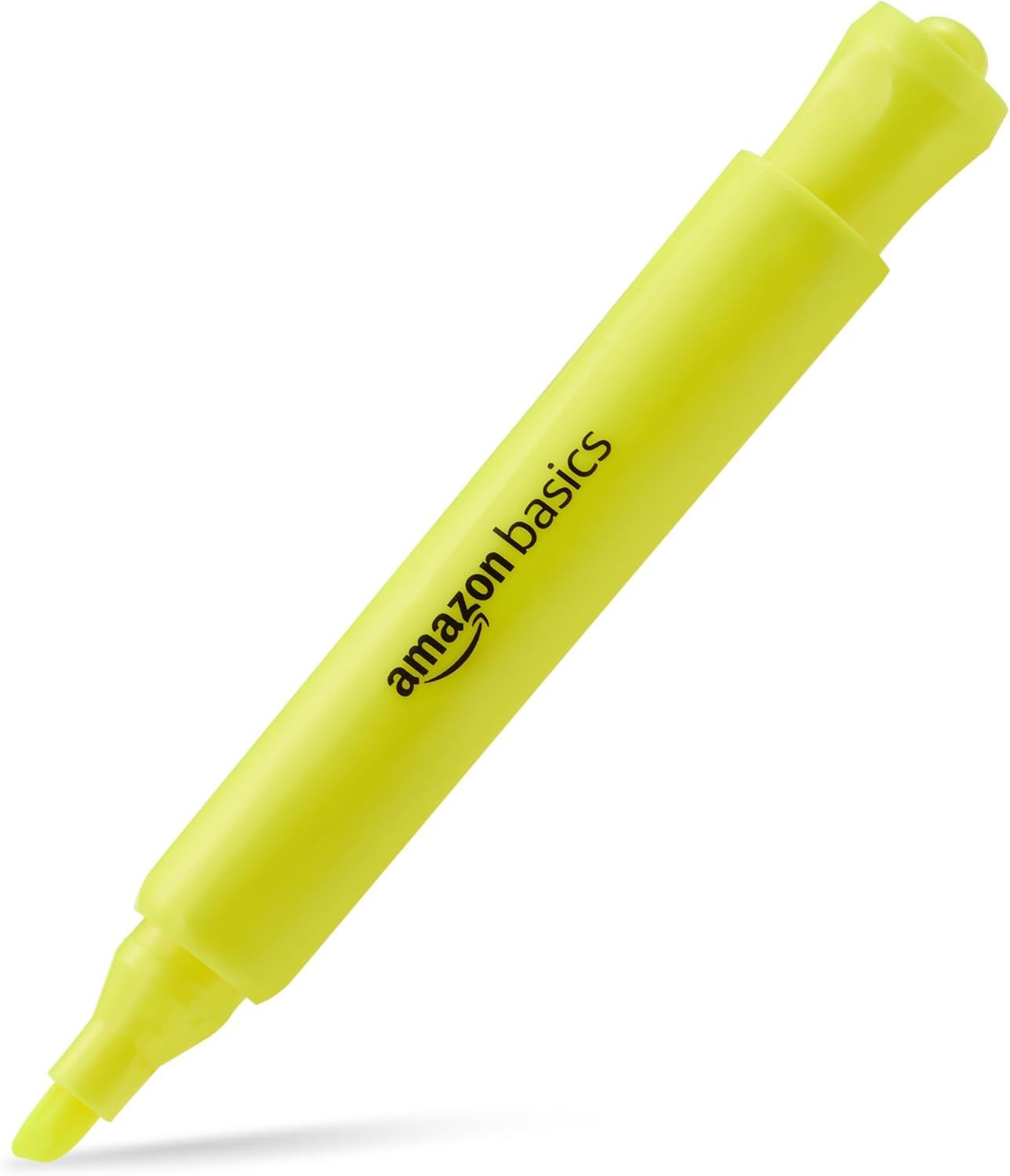 Amazon Basics Tank Style Highlighters, Chisel Tip, Bible Highlighter, Office and School Supplies, 12 Pack, Yellow