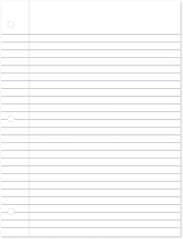 Mead Loose Leaf Paper, Wide Ruled Filler Notebook Paper, 8" x 10-1/2", 200 Sheets, Fits 3-Ring Binder (15200)