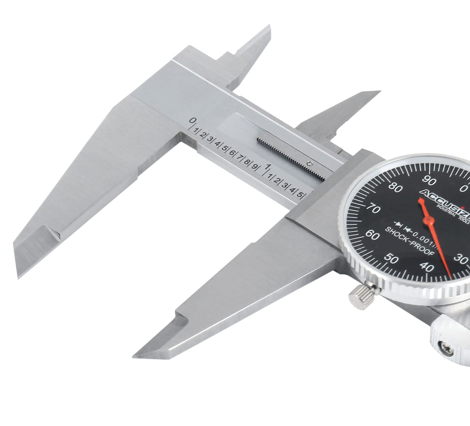 Accusize Black Face Red Needle Dial Caliper 0-12 in, P920-B212