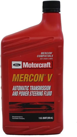Ford Genuine XT-5-QM MERCON-V Automatic Transmission and Power Steering Fluid - 1 Quart