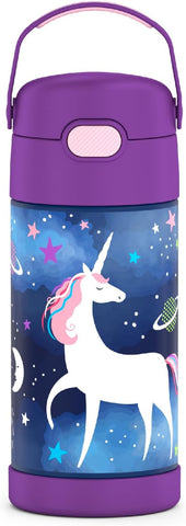 THERMOS FUNTAINER Water Bottle with Straw, 12oz, Space Unicorn