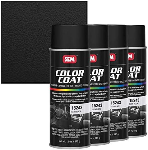 SEM Products 15243 Satin Black Color Coat - 12 oz (4)