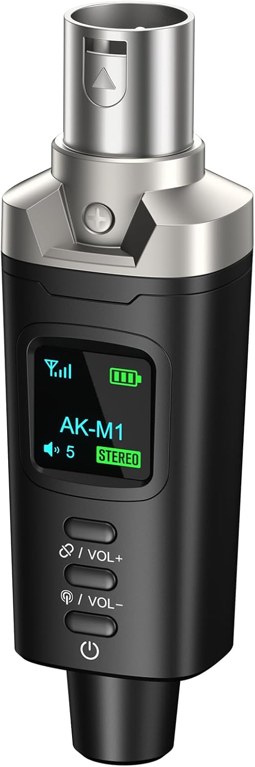 Aokeo AK-M1 XLR Bluetooth Receiver-High-Fidelity Wireless Audio Adapter,100ft Stable Connection,Stereo for Speakers,Mixers,DJ Equipment,Weddings,Parties