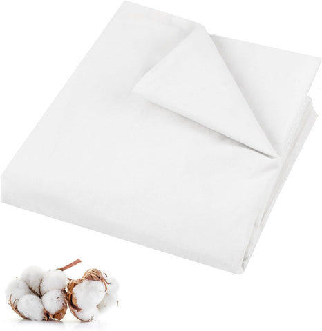 100% Cotton Muslin Fabric, 59 Inch X 2 Yards White Fabric by The Yard