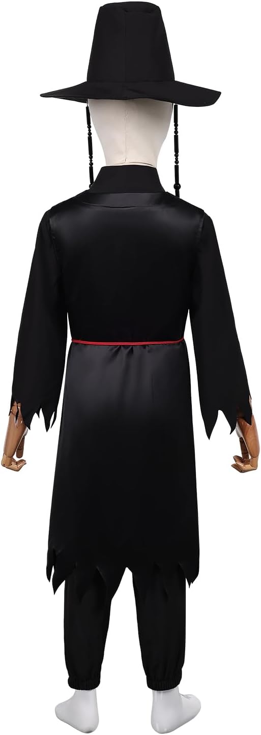 Anime Cosplay Costume Coat Black Shirt Pant Belt Hat Halloween